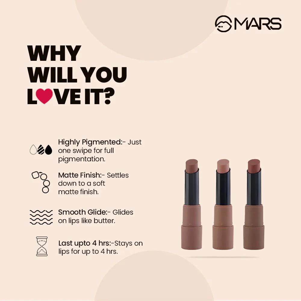 MARS Matte Lipsticks Box | Set of 3